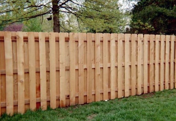 Shadowbox wood fence